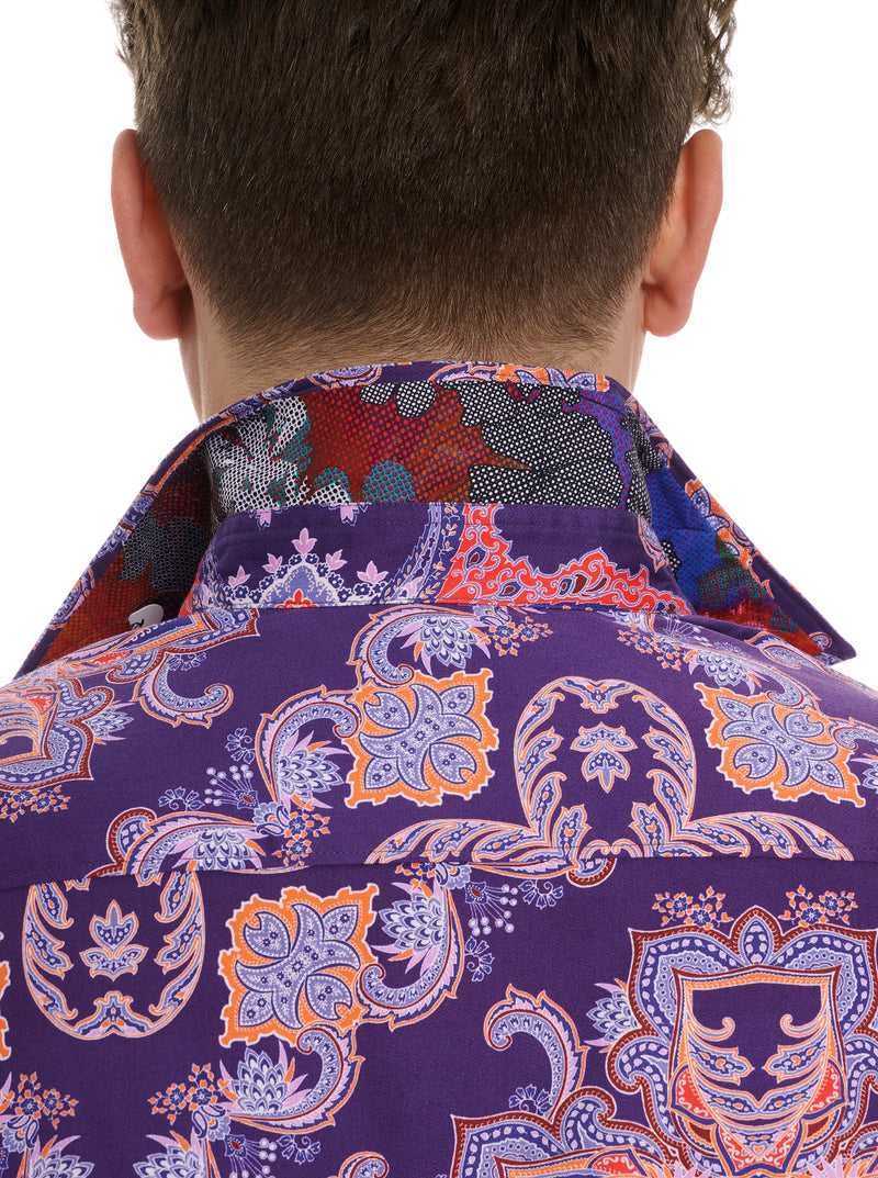 Robert Graham Casino Royale Long Sleeve Button Down Shirt Purple | 14827CEJT