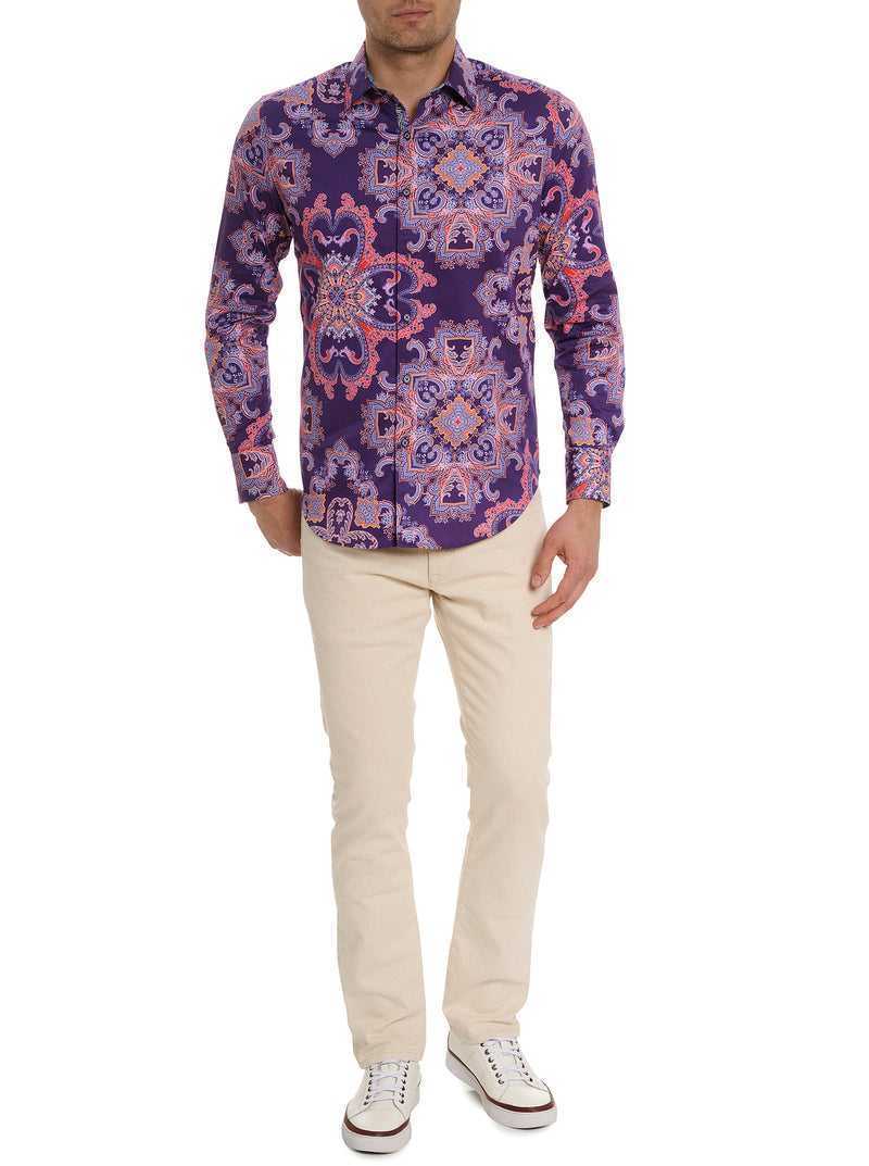 Robert Graham Casino Royale Long Sleeve Button Down Shirt Purple | 14827CEJT