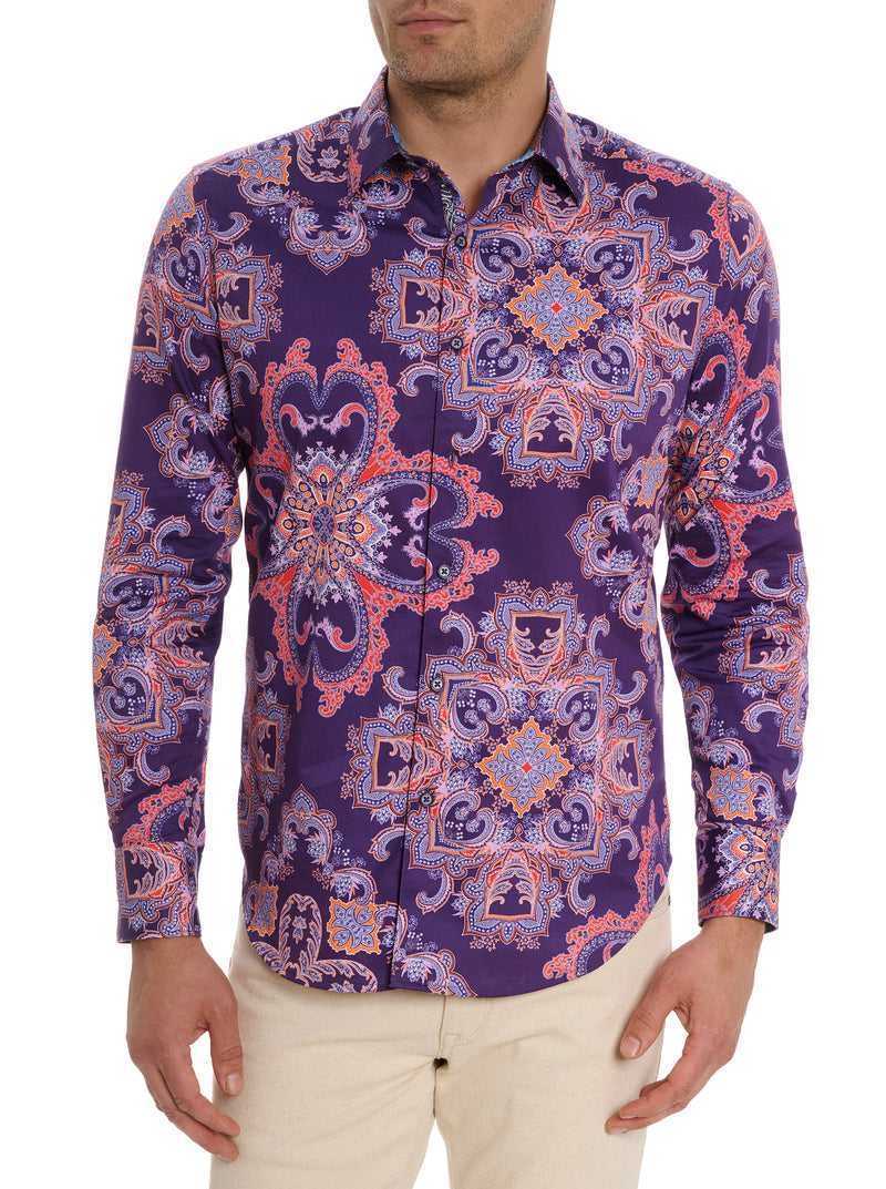 Robert Graham Casino Royale Long Sleeve Button Down Shirt Purple | 14827CEJT