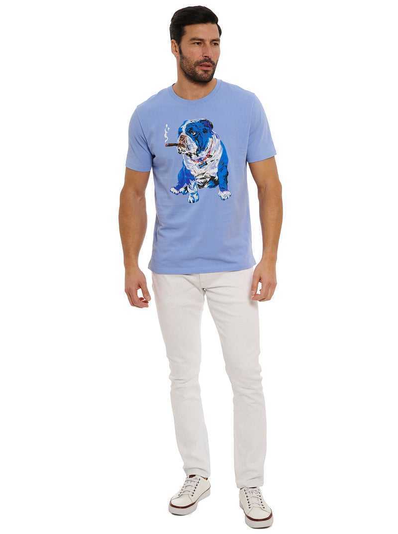 Robert Graham Cigar Graham T-shirt Periwinkle | 10578BYUR