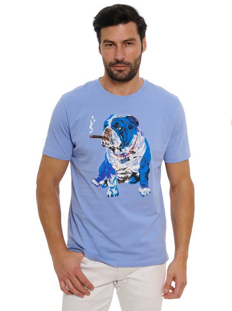 Robert Graham Cigar Graham T-shirt Periwinkle | 10578BYUR