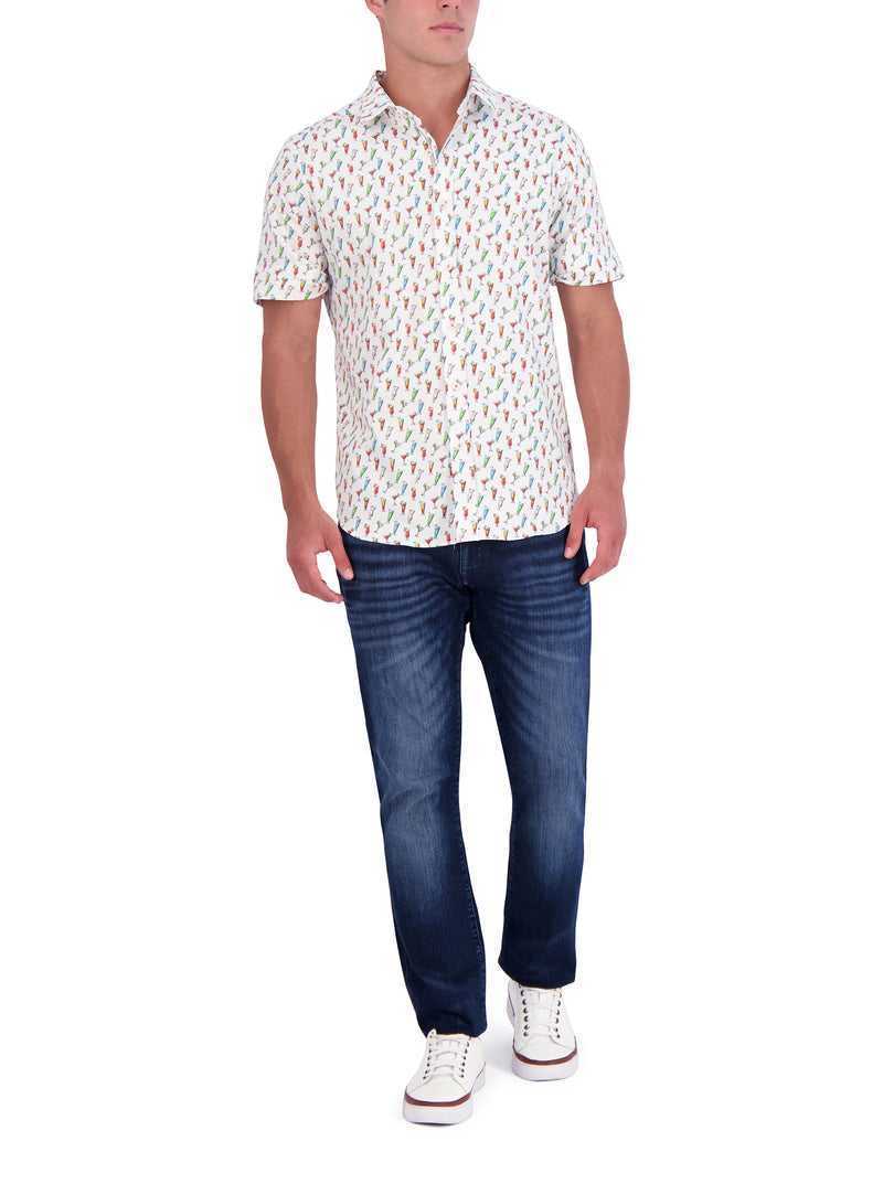 Robert Graham Cin Cin Short Sleeve Button Down Shirt White | 17568TDPO