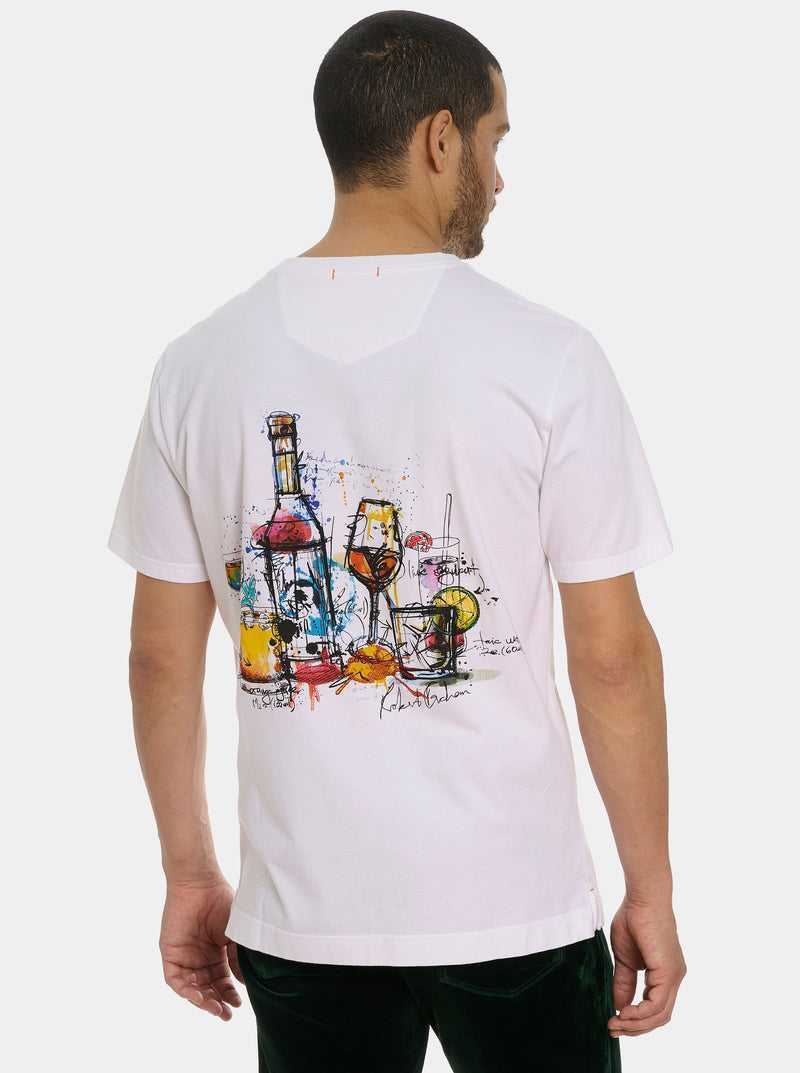 Robert Graham Cocktail Splash T-shirt White | 79432QRTC