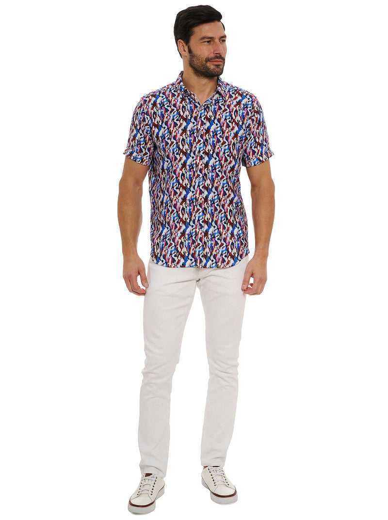 Robert Graham Crue Short Sleeve Button Down Shirt Multi | 32419GOPS