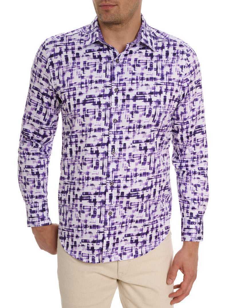 Robert Graham Deluca Long Sleeve Button Front Shirt Purple | 49265KHML