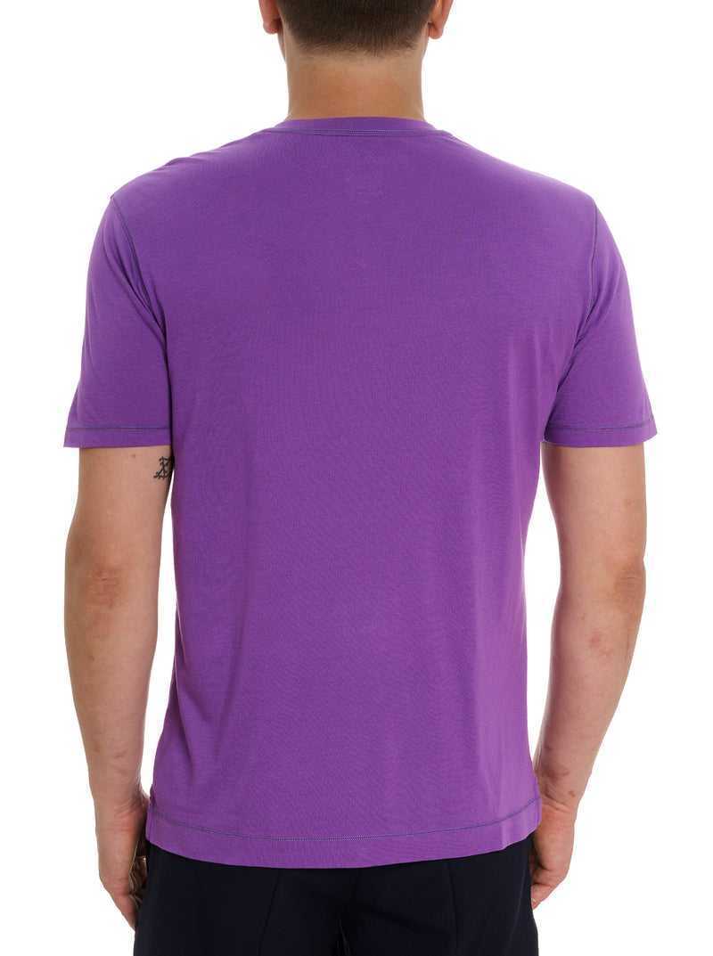 Robert Graham Eastwood T-shirt Grape | 23574TFWE