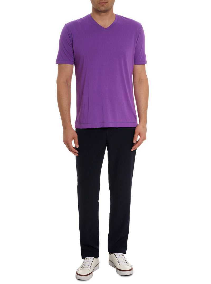 Robert Graham Eastwood T-shirt Grape | 23574TFWE