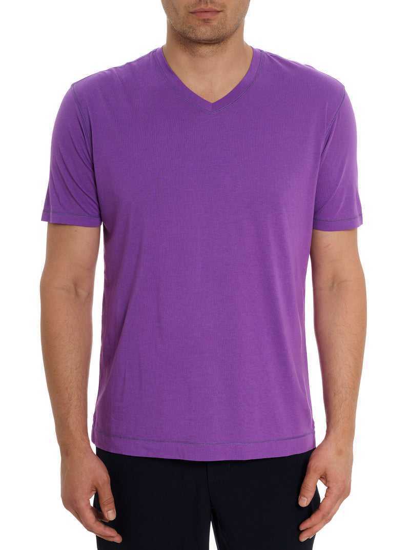 Robert Graham Eastwood T-shirt Grape | 23574TFWE