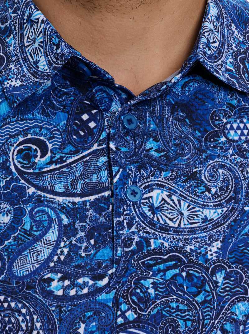 Robert Graham Golden Paisley Polo Navy | 78096QWUR