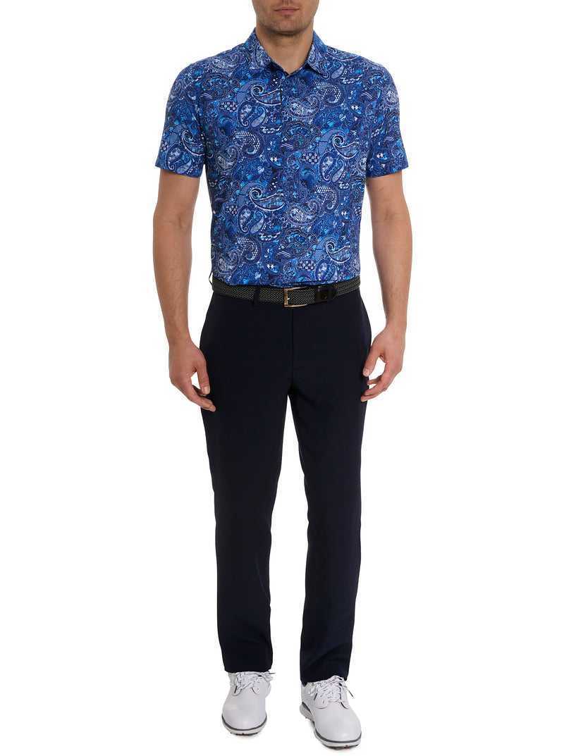 Robert Graham Golden Paisley Polo Navy | 78096QWUR