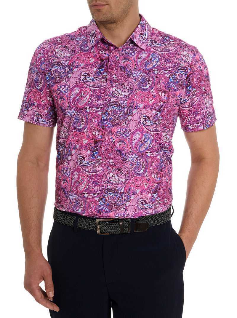 Robert Graham Golden Paisley Polo Navy | 78096QWUR