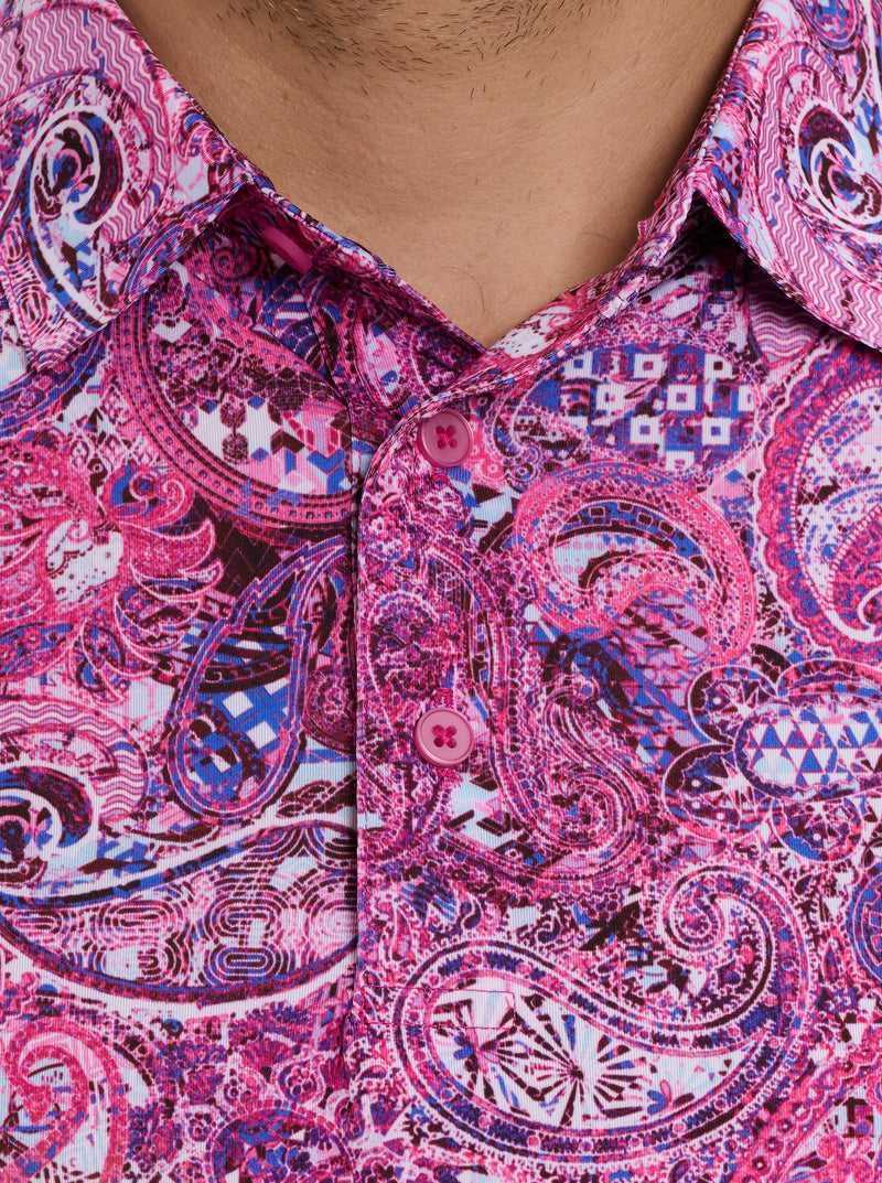 Robert Graham Golden Paisley Polo Navy | 78096QWUR