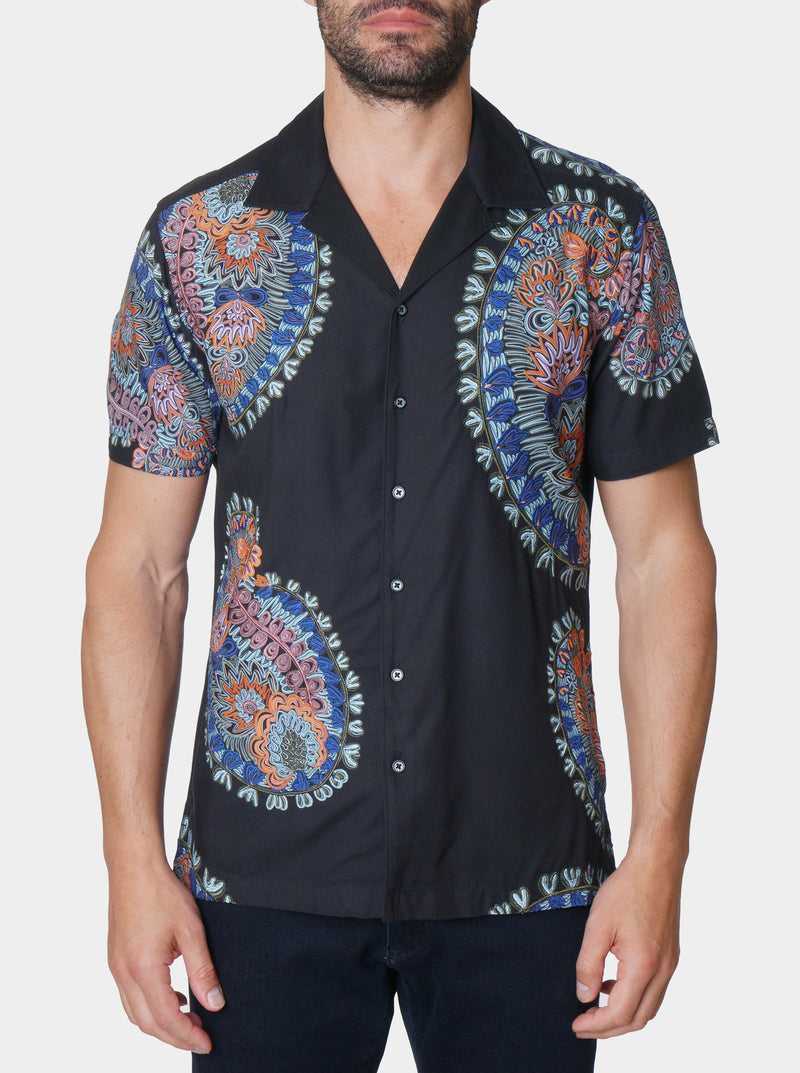 Robert Graham Goliath Short Sleeve Button Down Shirt Black | 76903JUST