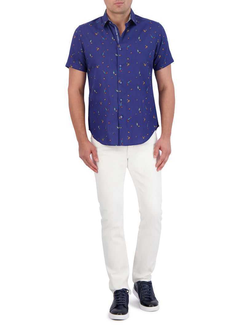 Robert Graham Good-night Short Sleeve Button Down Shirt Classic | 14805VXTE