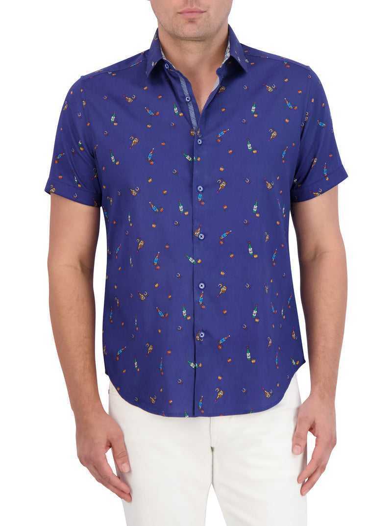 Robert Graham Good-night Short Sleeve Button Down Shirt Classic | 14805VXTE