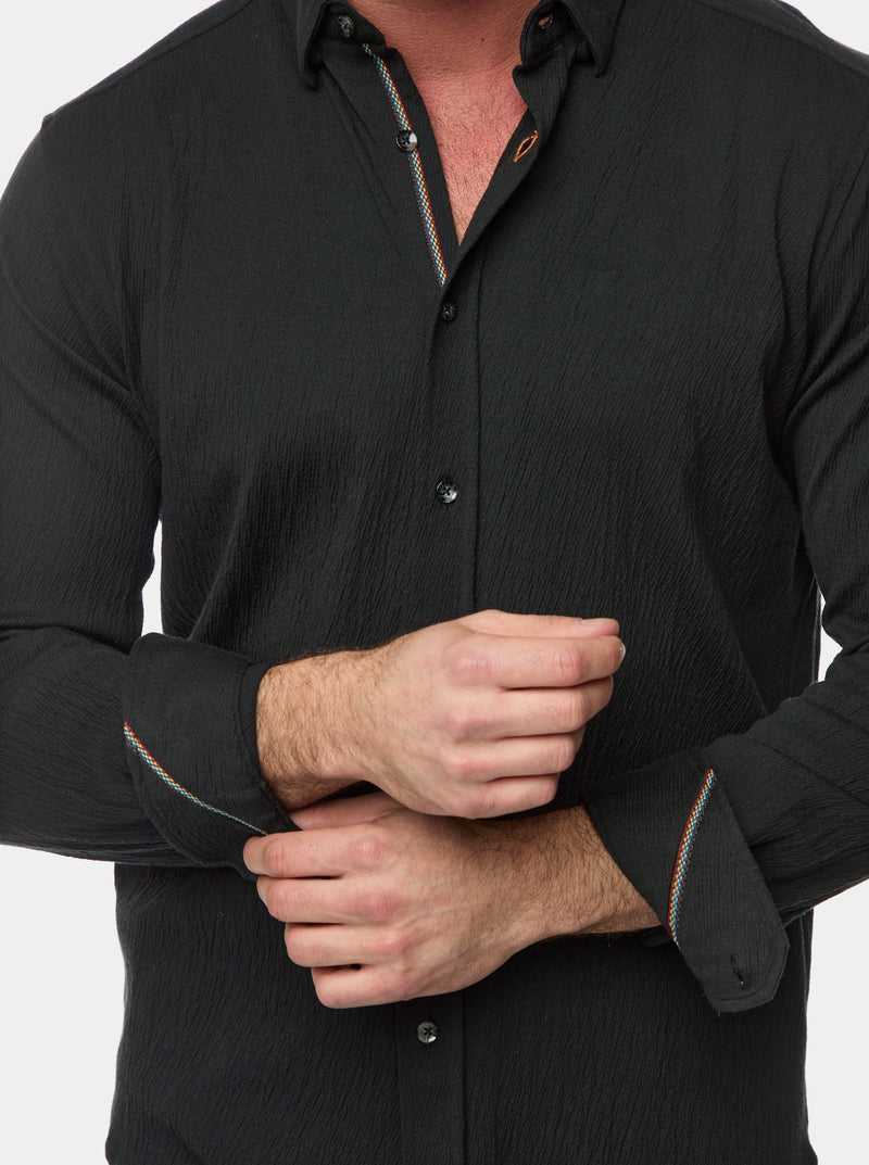 Robert Graham Hammond Long Sleeve W Oven Shirt Black | 67153JFUC