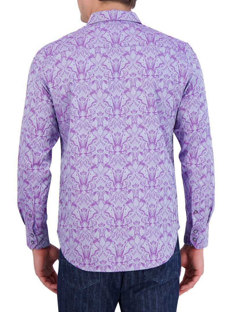 Robert Graham Highland Long Sleeve Button Down Shirt Lilac | 97841TQPY