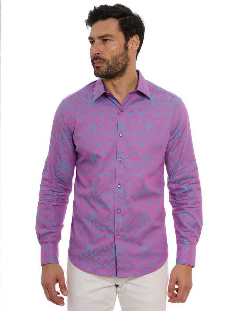 Robert Graham Highland Long Sleeve Button Down Shirt Lilac | 97841TQPY