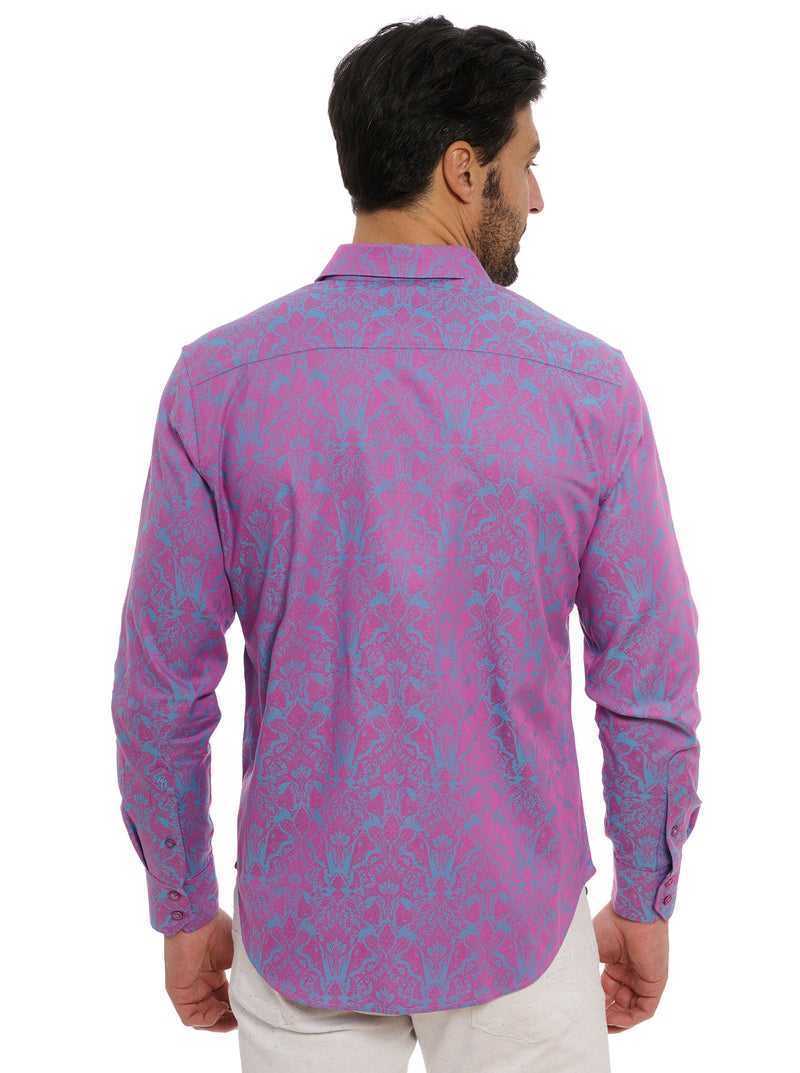 Robert Graham Highland Long Sleeve Button Down Shirt Lilac | 97841TQPY