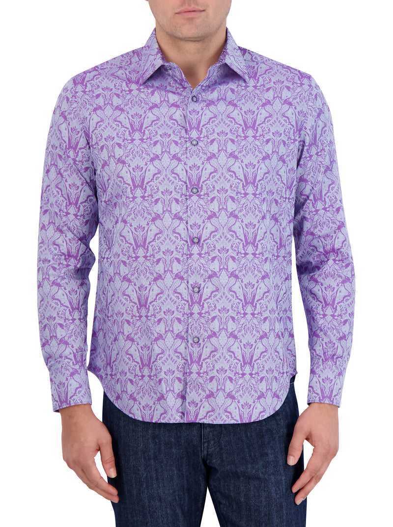 Robert Graham Highland Long Sleeve Button Down Shirt Lilac | 97841TQPY