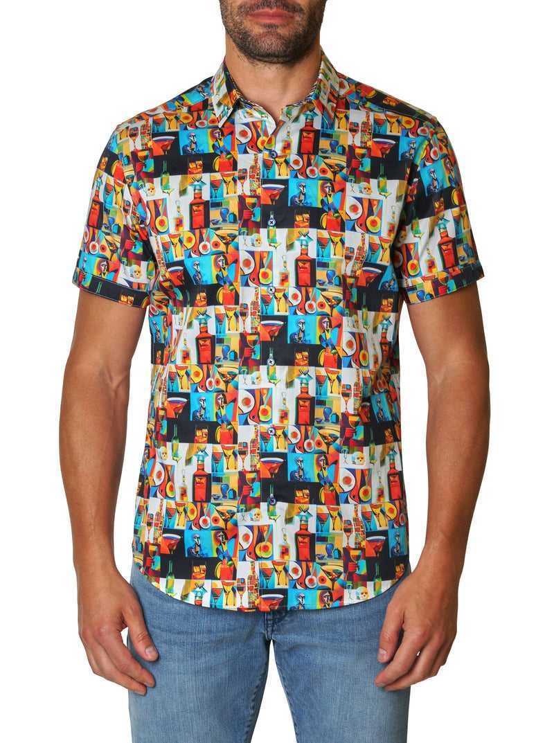 Robert Graham Ice-cubist Short Sleeve Button Down Shirt Multi | 90376DPWS