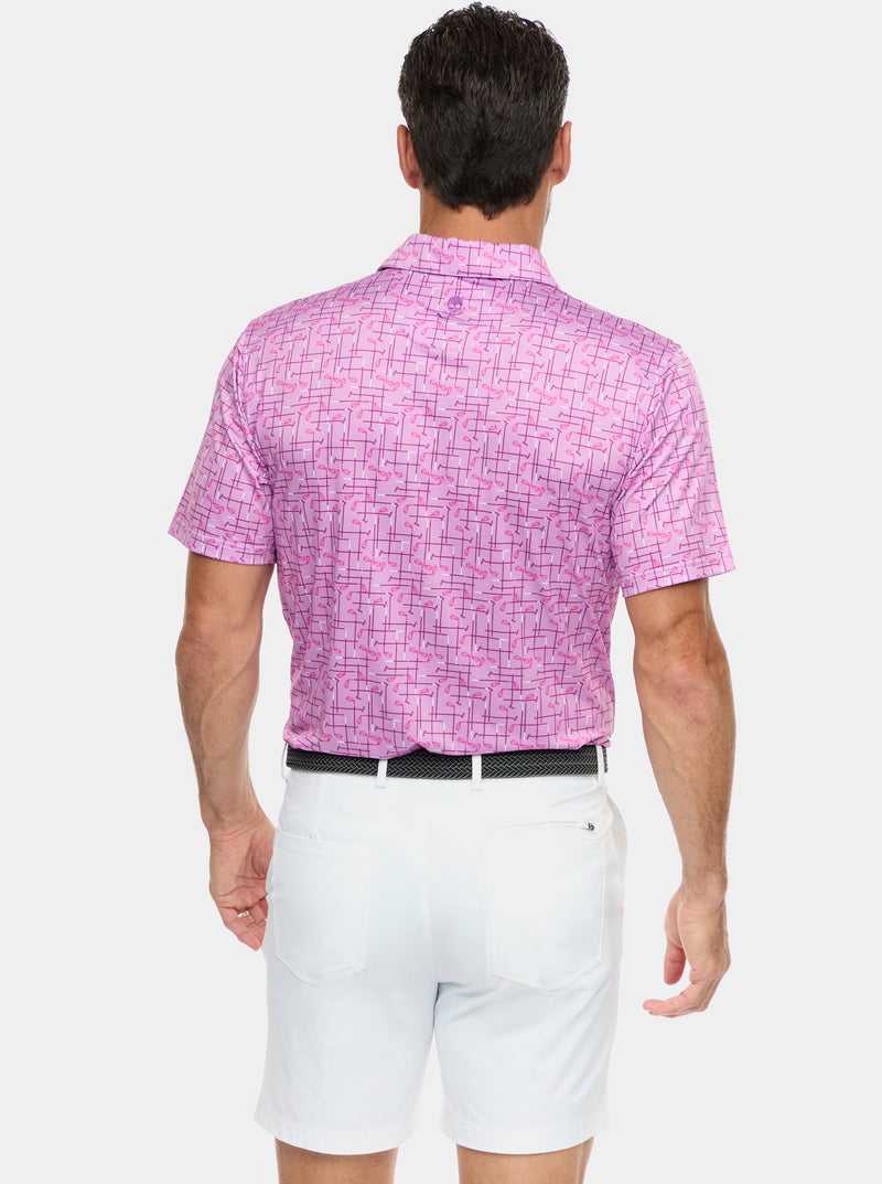 Robert Graham Iron Play Knit Polo Berry | 03156ASPF