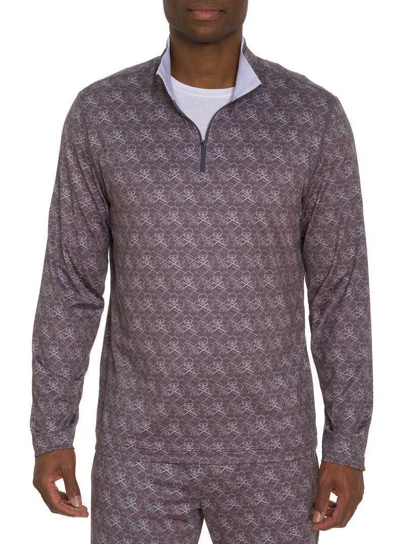 Robert Graham Iron Skull Long Sleeve Knit Navy | 74169ZDQA