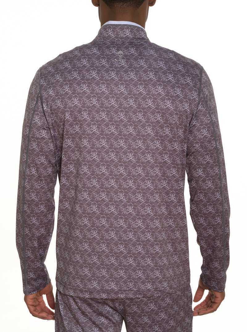 Robert Graham Iron Skull Long Sleeve Knit Navy | 74169ZDQA