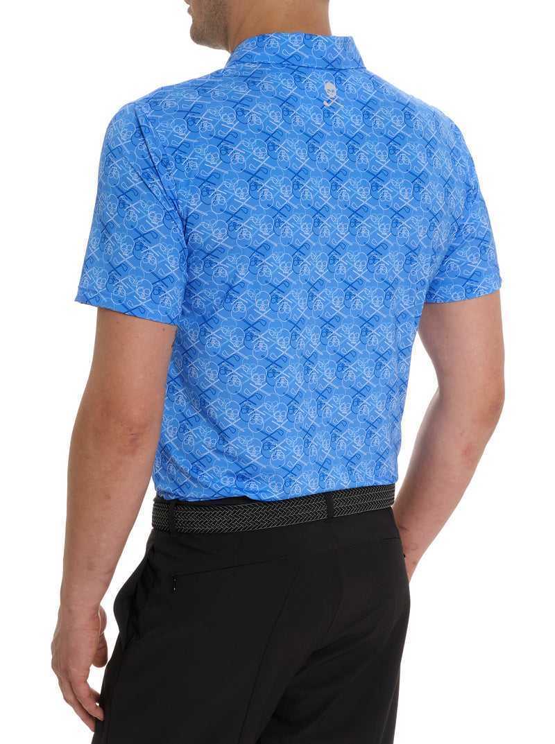 Robert Graham Iron Skull Performance Polo Periwinkle | 95704CUWI