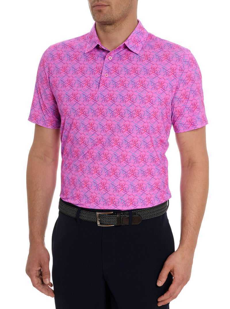 Robert Graham Iron Skull Performance Polo Periwinkle | 95704CUWI