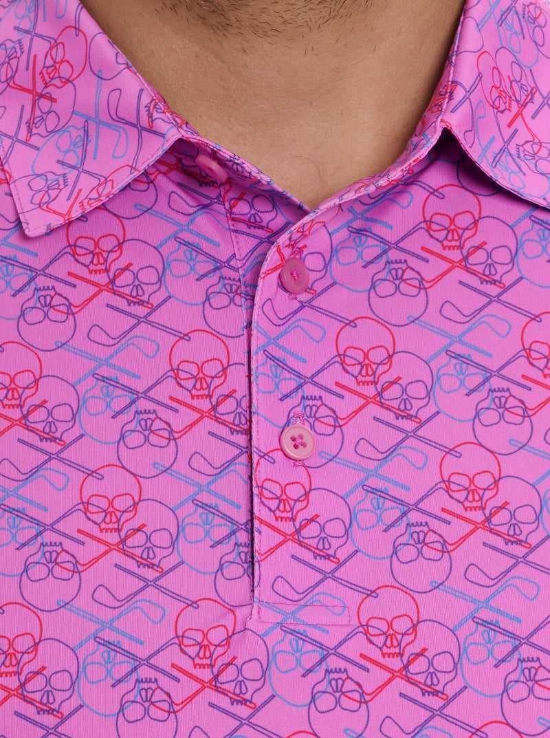 Robert Graham Iron Skull Performance Polo Periwinkle | 95704CUWI