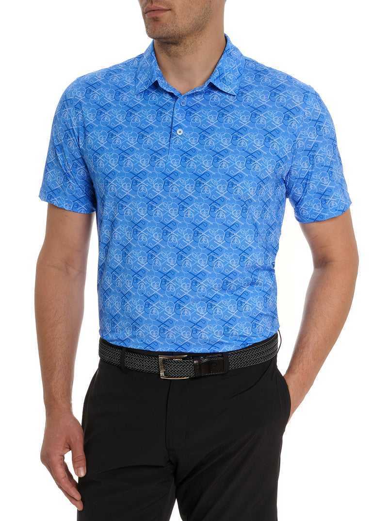 Robert Graham Iron Skull Performance Polo Periwinkle | 95704CUWI