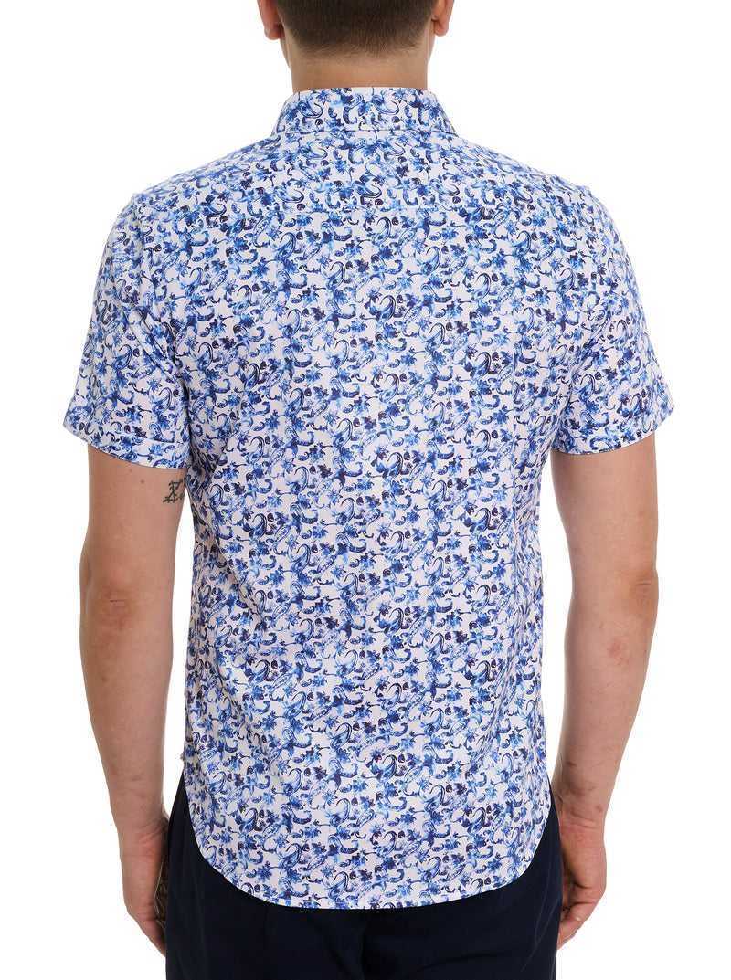 Robert Graham Kaanapali Short Sleeve Button Down Shirt Blue | 01964IDLB