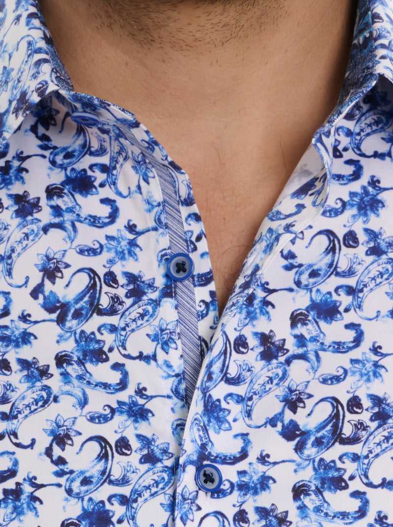 Robert Graham Kaanapali Short Sleeve Button Down Shirt Blue | 01964IDLB