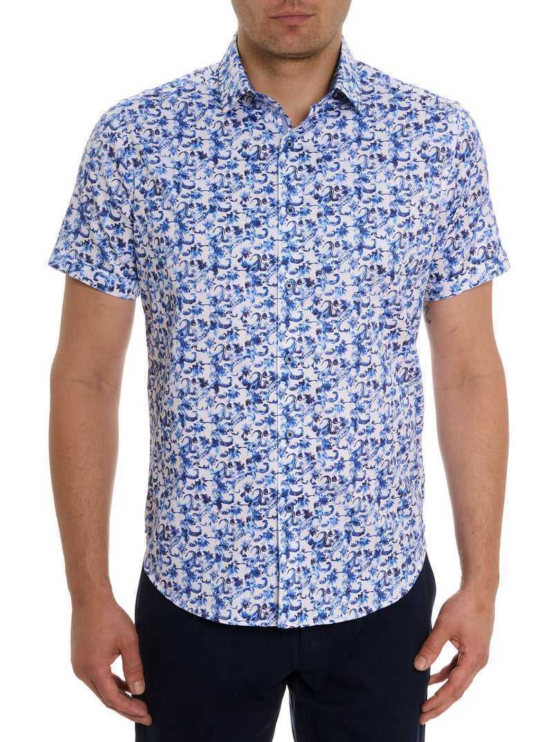 Robert Graham Kaanapali Short Sleeve Button Down Shirt Blue | 01964IDLB