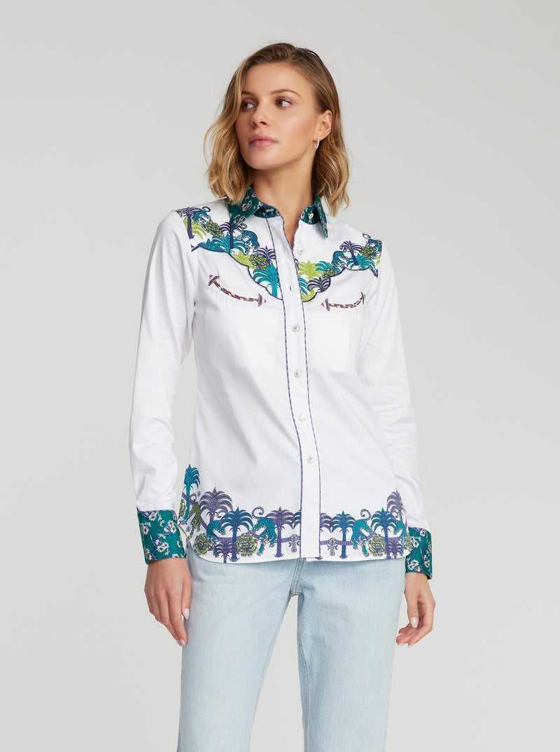 Robert Graham Kacey Shirt White | 54639TKDJ