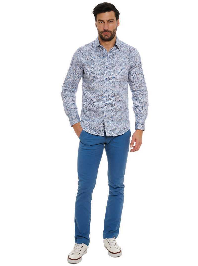 Robert Graham Kaimana Long Sleeve Button Down Shirt Blue | 74602GFTV