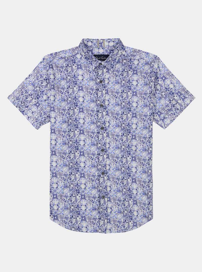 Robert Graham Kano Short Sleeve Button Down Shirt Blue | 81625EWKA