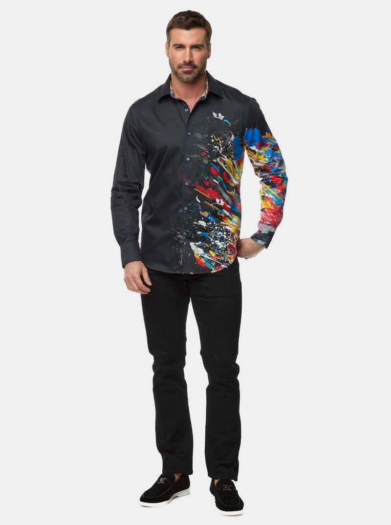 Robert Graham Knightsbridge Long Sleeve Button Down Shirt Black | 15479UVMA