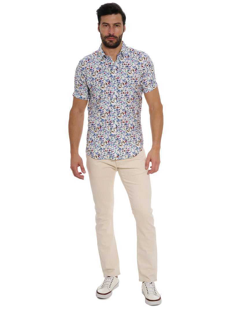 Robert Graham Landon Short Sleeve Button Down Shirt Multi | 72618TKGR