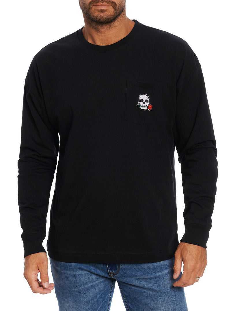 Robert Graham Las Vegas Long Sleeve T-shirt Black | 74836WKSI