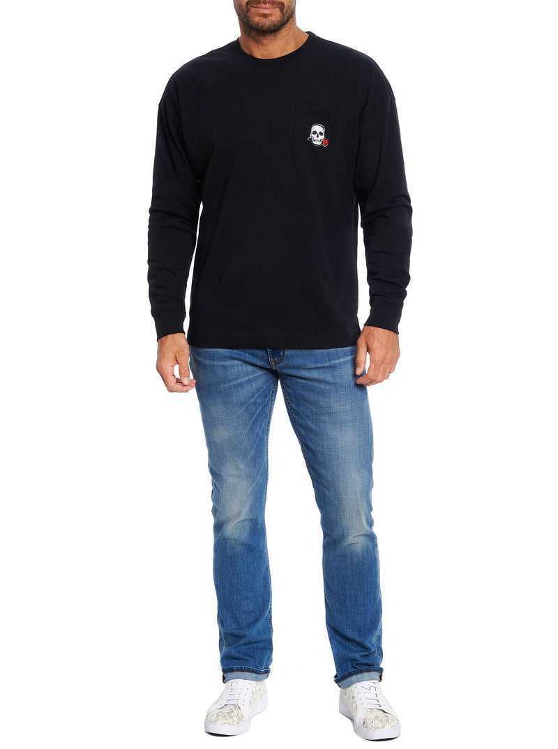 Robert Graham Las Vegas Long Sleeve T-shirt Black | 74836WKSI