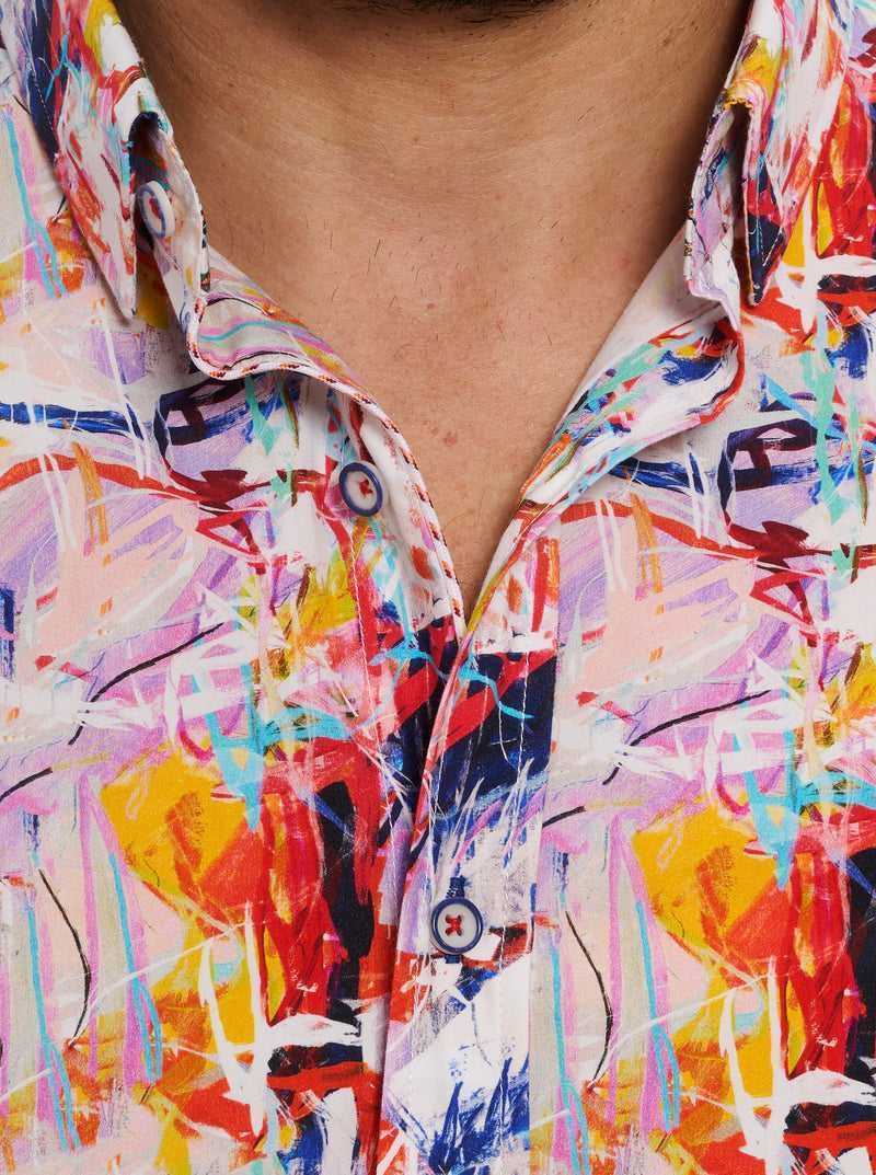 Robert Graham Ledger Short Sleeve Button Down Shirt Big Multi | 98405CHBQ