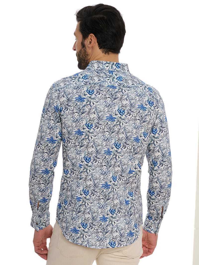 Robert Graham Leif Long Sleeve Knit Shirt Blue | 57614JDCQ