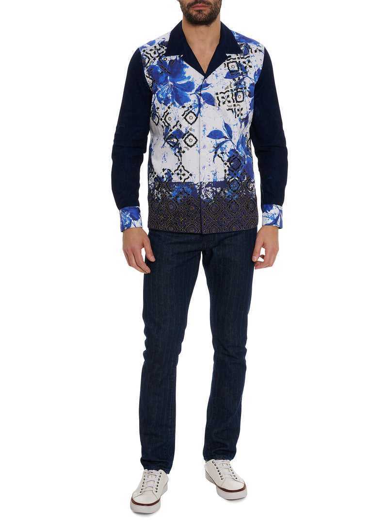 Robert Graham Limited Edition Blue Murro Long Sleeve Button Down Shirt Blue | 28675HNYI