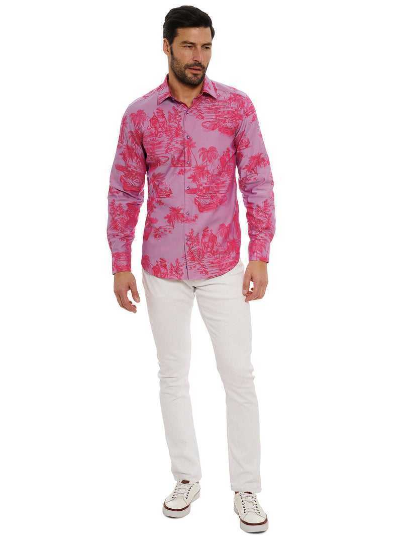 Robert Graham Limited Edition Endless Dreams Long Sleeve Button Down Shirt Tall Pink | 49512OPHJ