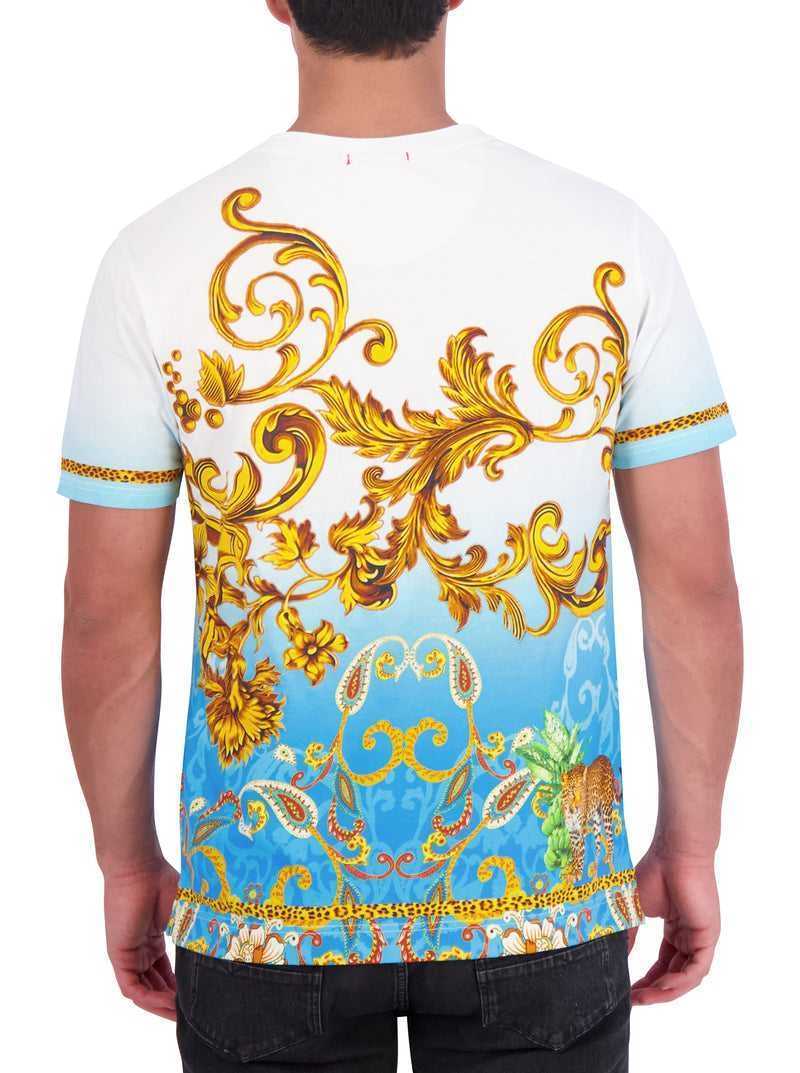 Robert Graham Limited Edition Golden Scrolls T-shirt Multi | 46985ULAW