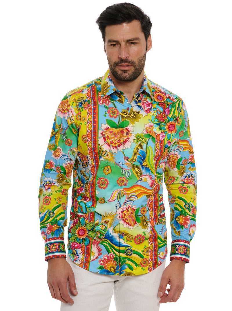 Robert Graham Limited Edition Hidden Lion Long Sleeve Button Down Shirt Multi | 64312KPIA