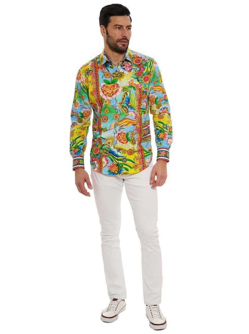 Robert Graham Limited Edition Hidden Lion Long Sleeve Button Down Shirt Multi | 64312KPIA