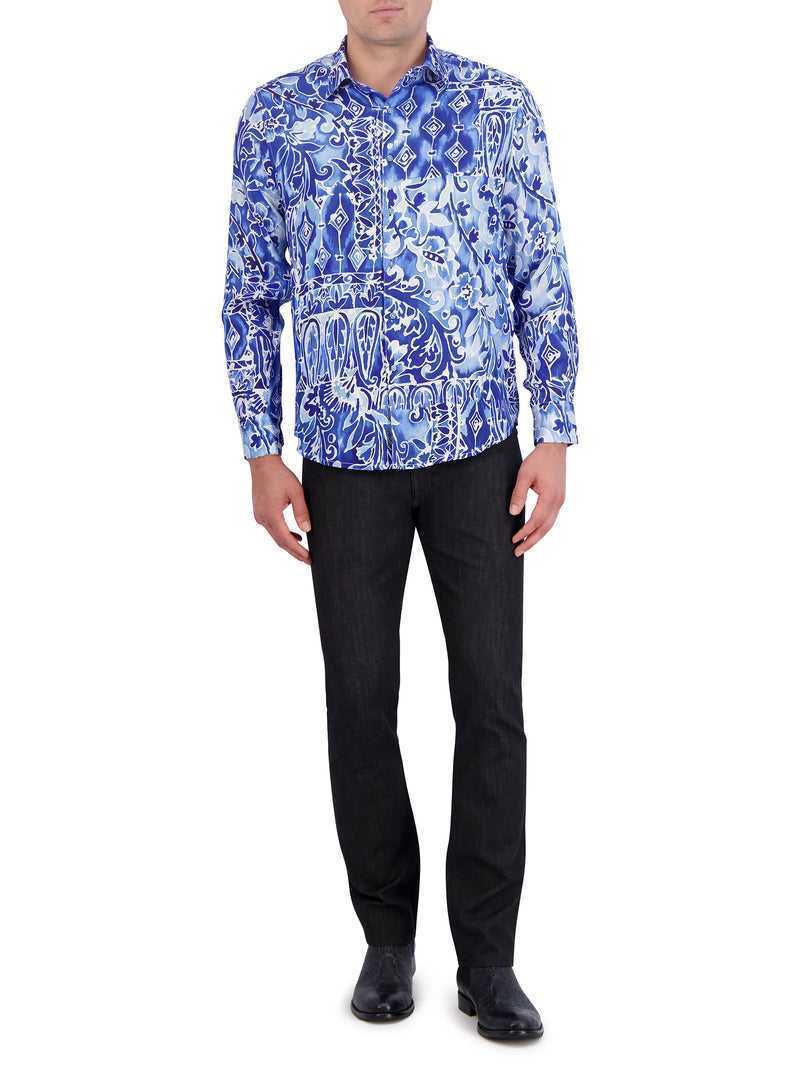 Robert Graham Limited Edition Jaipore Long Sleeve Button Down Shirt Blue | 09627BIFN